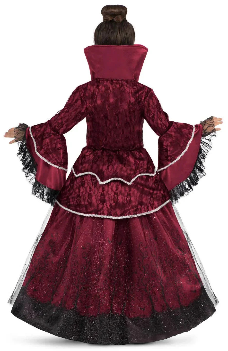 Disfraz de Condesa Vampira Granate para Niña Vampiros y vampiresas Viving