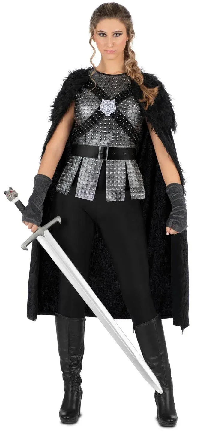 Disfraz de Vikinga Norteña con Capa para Mujer Vikingo Viving