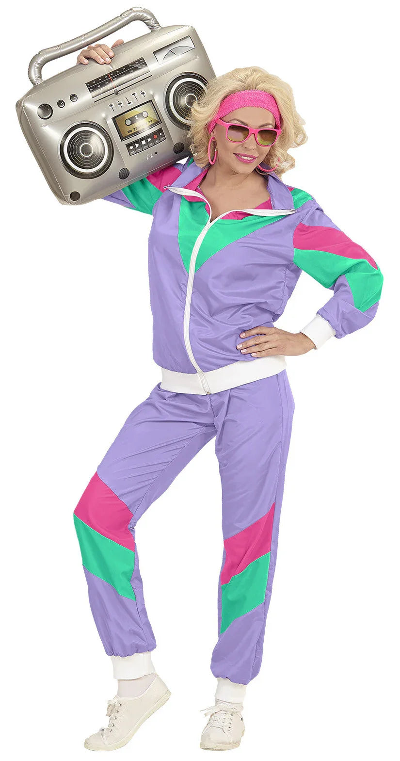 Disfraz Chandal Morado Años 80 para Adulto Años 60, 70 y 80 Widmann