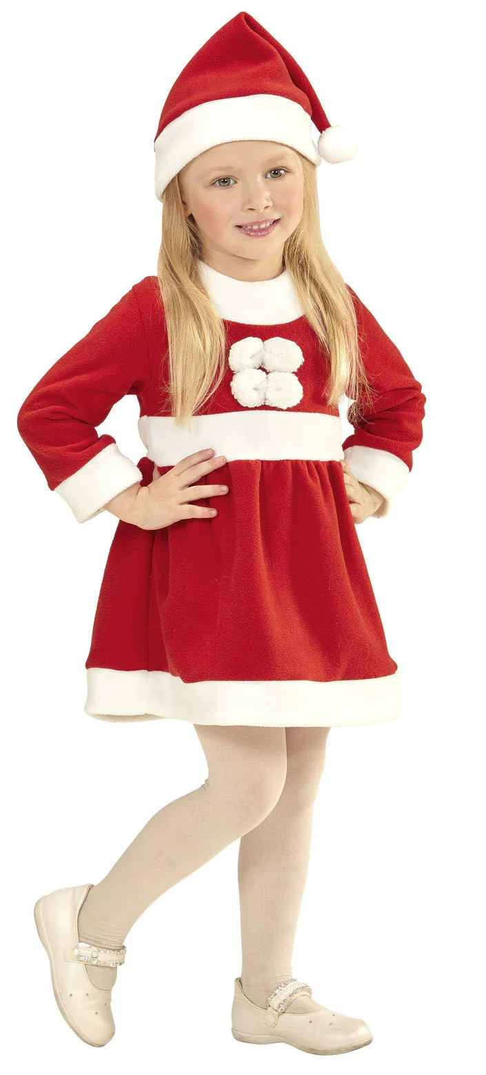 Disfraz de Mamá Noel con Pompones para Niña Papa Noel y Mama Noel Widmann