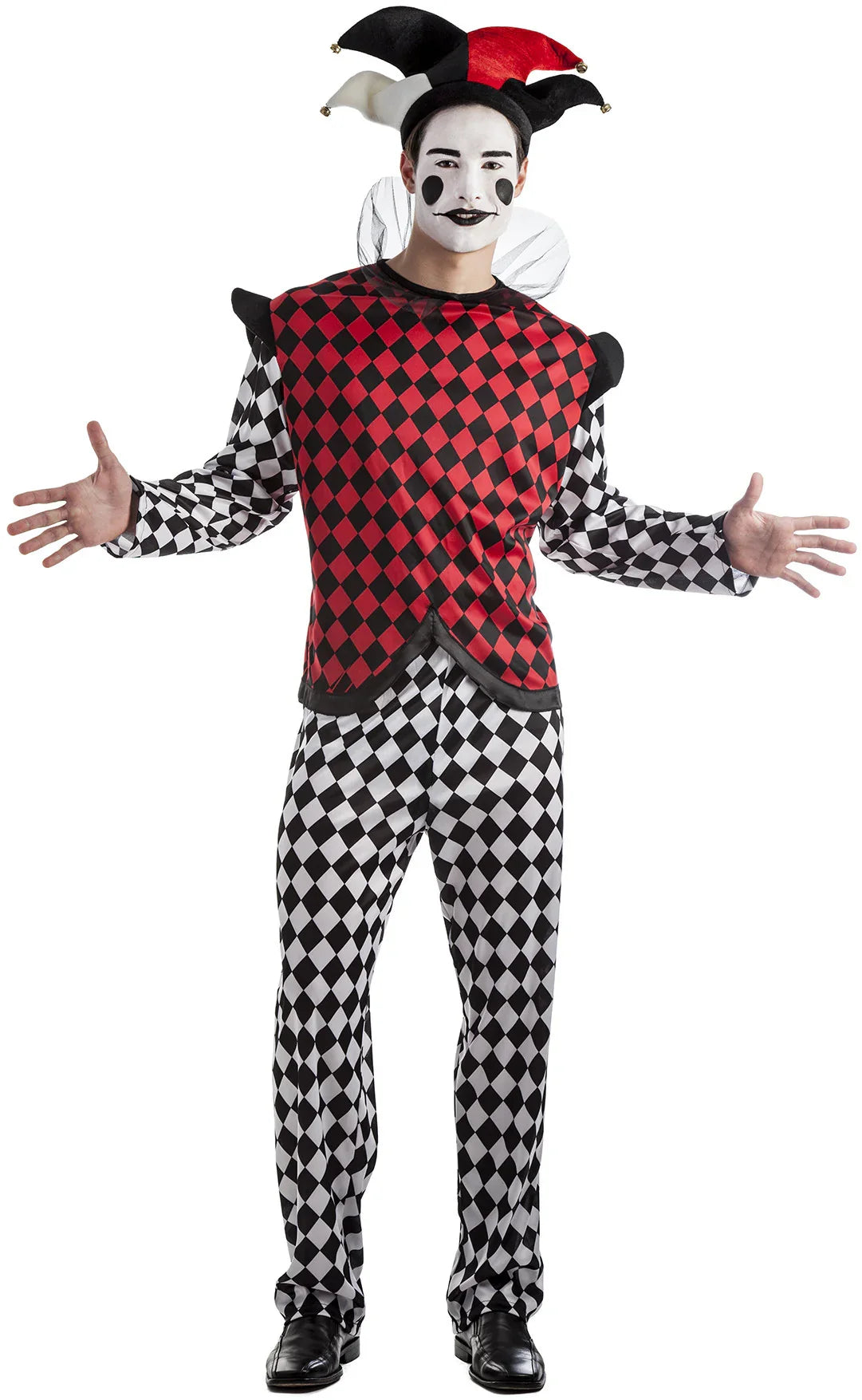 Disfraz de Arlequín Rombos para Hombre Arlequines y Bufones Kimokawaii