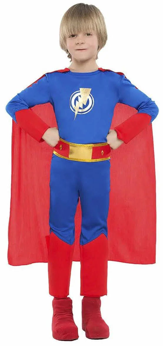 Disfraz de Superhéroe Azul y Rojo para Niño Superhéroe Kimokawaii