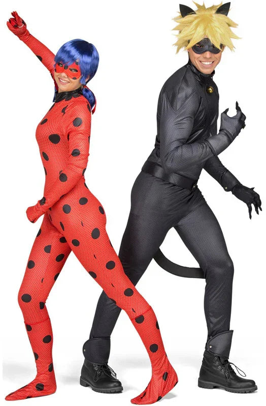 Disfraz de Cat Noir para Adulto con Accesorios LadyBug y CatNoir Viving