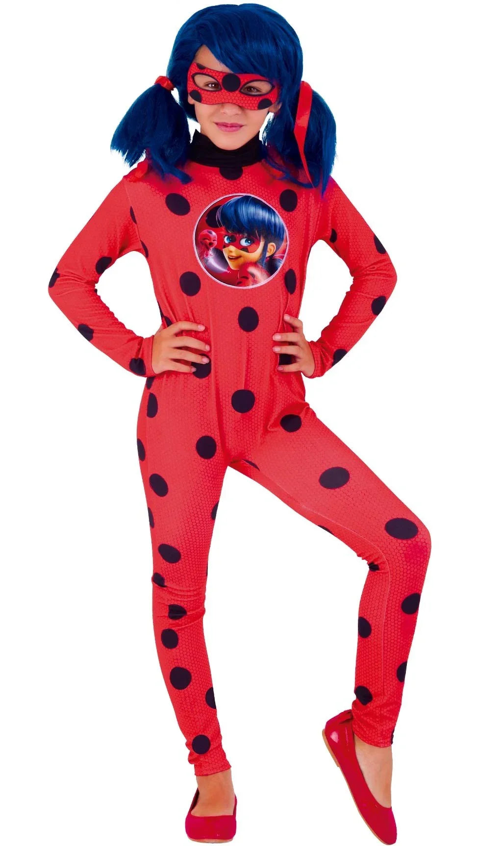 Disfraz de Ladybug con Dibujo para Niñas LadyBug y CatNoir Rubies