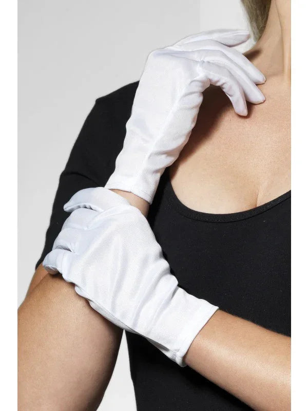 Guantes Blancos Cortos para Adulto Guantes Smiffys