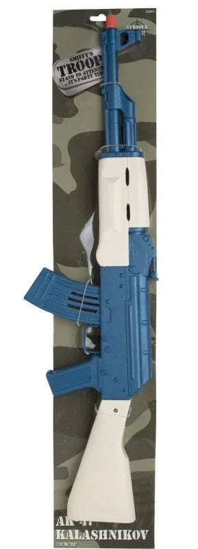 Subfusil de Asalto Kalashnikov AK-47 Azul y Blanco Pistolas, Rifles y Metralletas Smiffys