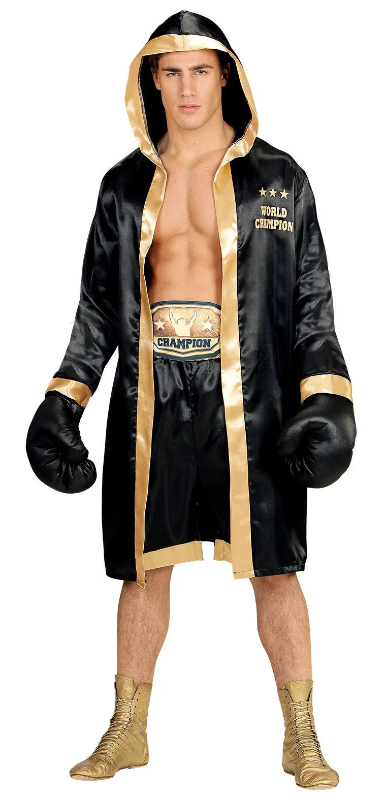 Disfraz de Boxeador Negro para Hombre Deportes y Animadoras Widmann