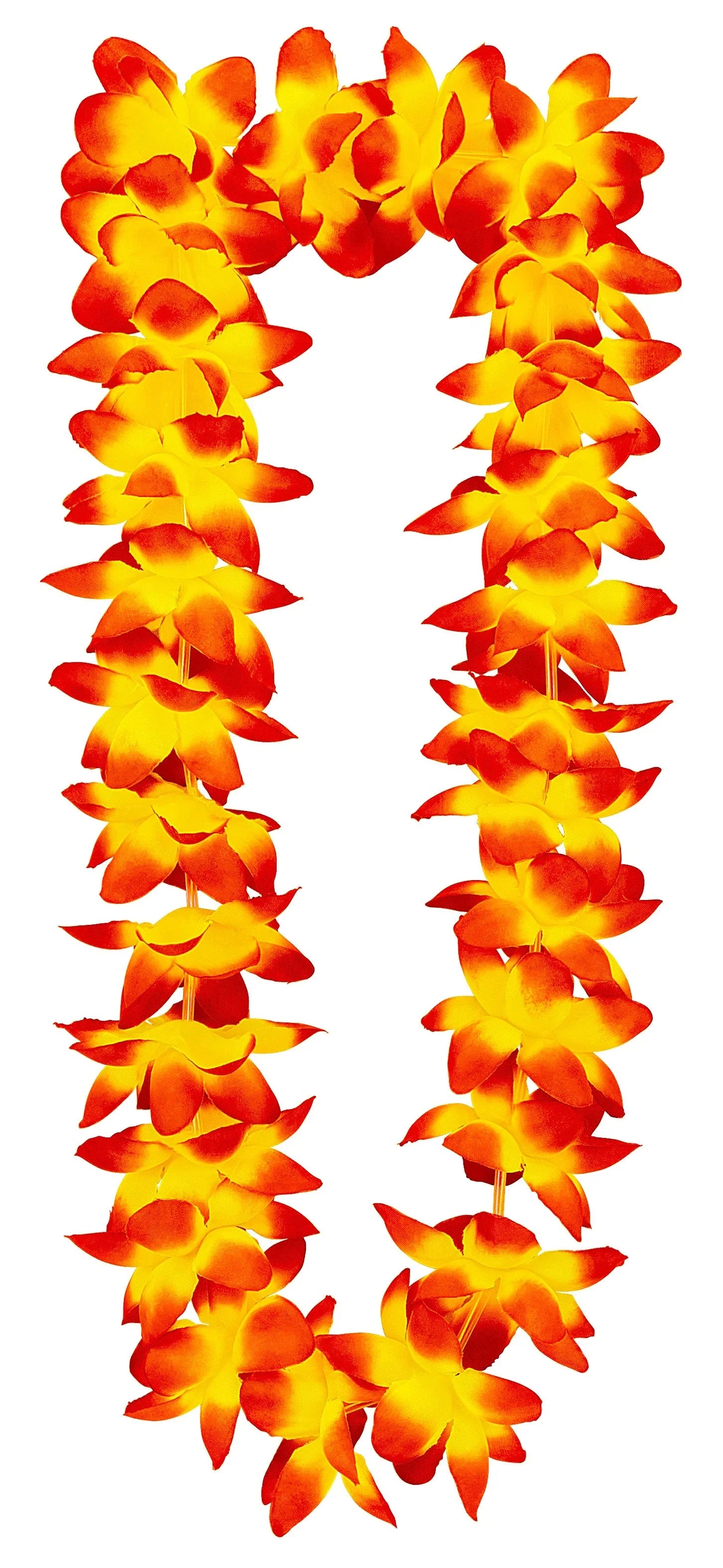 Collar Hawaiano de Flores Tropicales Rojas y Amarillas Collares Hawaianos Widmann