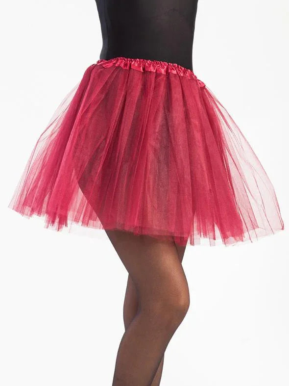 Tutú Rojo Burdeos Largo de 40cms para Mujer Tutús Kimokawaii