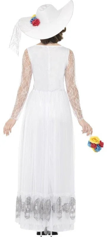 Disfraz de Novia Catrina Blanca para Mujer Catrina Smiffys