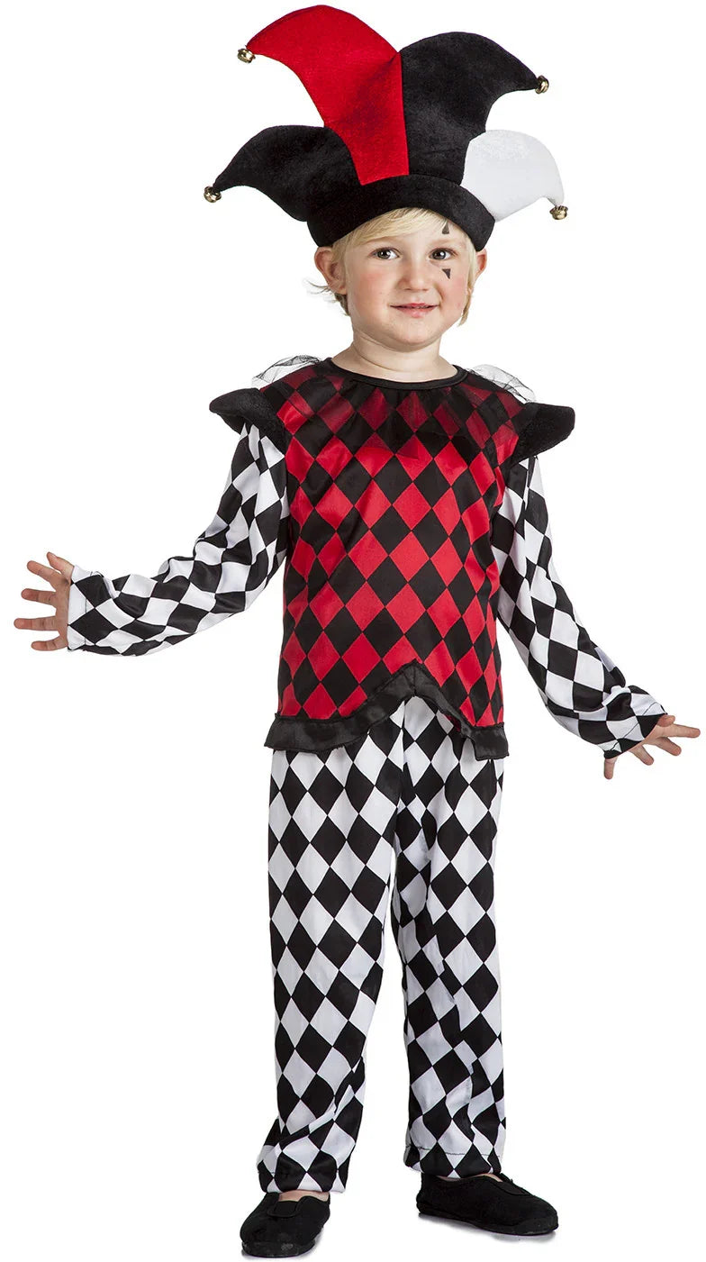 Disfraz de Arlequín Rombos para Niño Arlequines y Bufones Kimokawaii