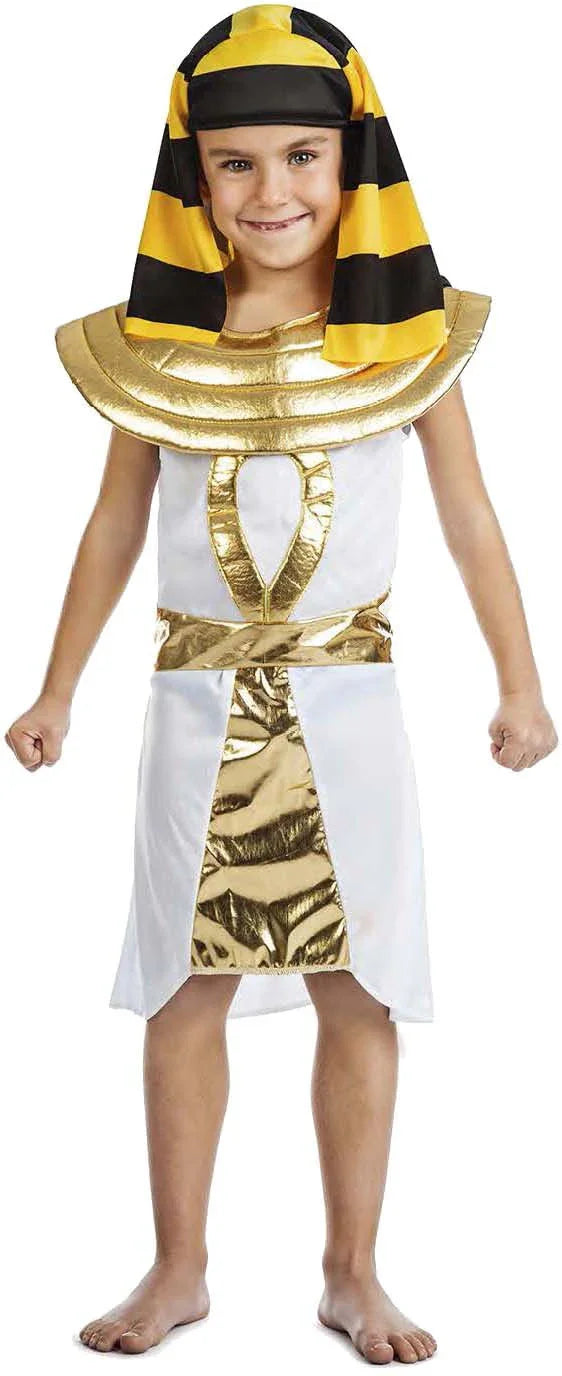 Disfraz de Egipcio Dorado y Blanco para Niño Egipcio Kimokawaii
