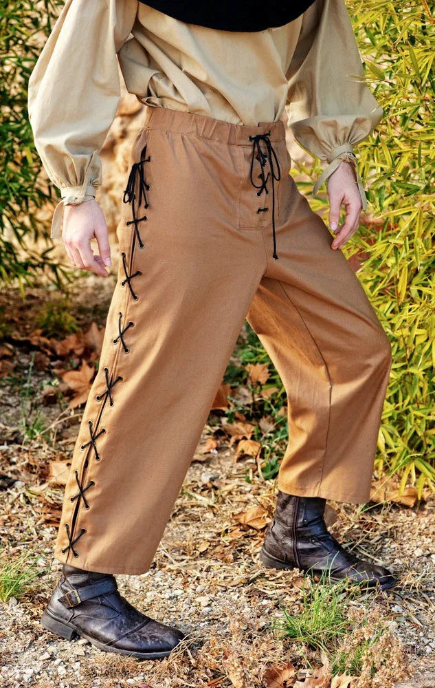Pantalón Medieval Beige con Ojales Complementos Medievales Limit Sport