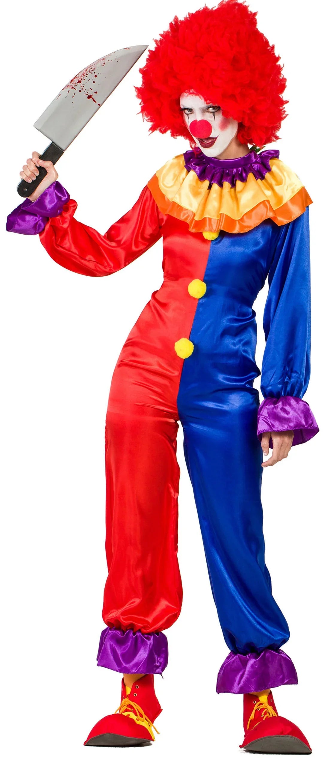 Disfraz de Payasa Terroríficamente Divertida para Mujer Payaso Kimokawaii