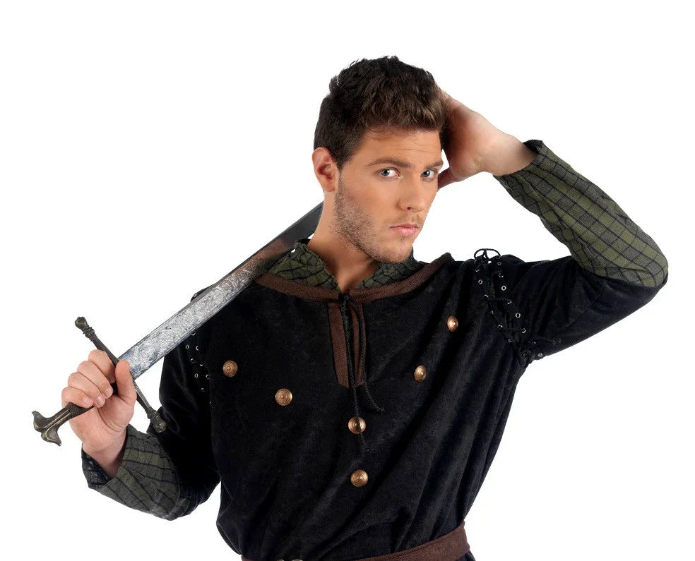 Disfraz de Caballero Medieval Negro para Hombre Caballeros y Cruzados Medievales Limit Sport