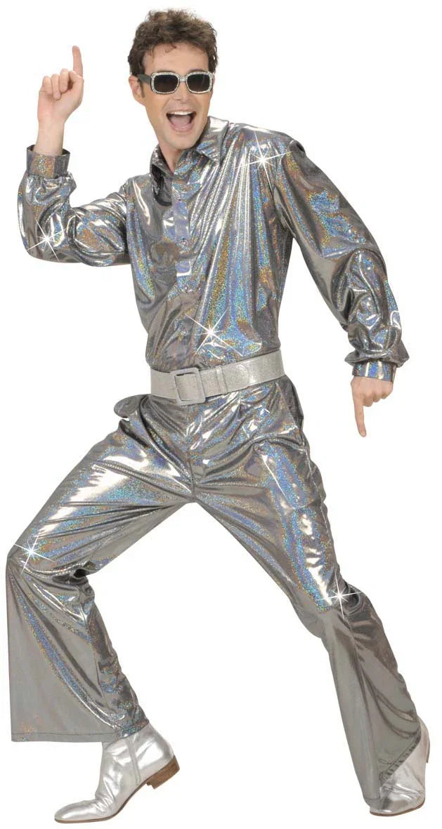 Pantalones Disco plateados COMPLEMENTOS Widmann