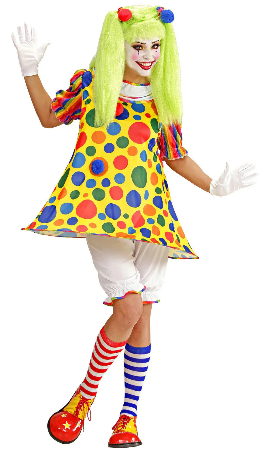 Disfraz de Clown con lunares Adultos Widmann