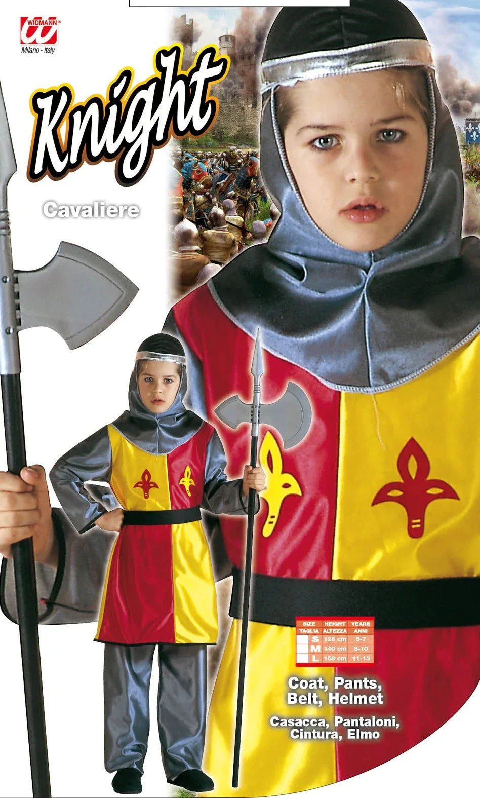 Disfraz de Caballero Medieval Cruzado para Niño Medieval Infantiles Widmann