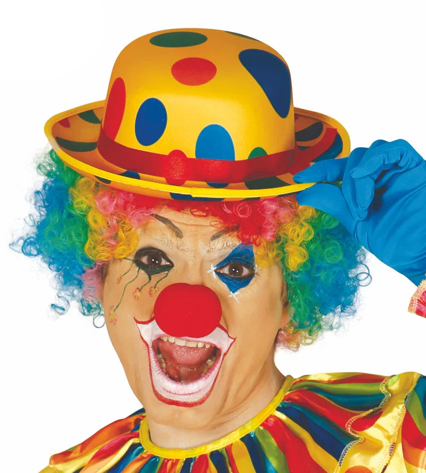 Bombín de Payaso Amarillo con Lunares Complementos Payasos Guirca