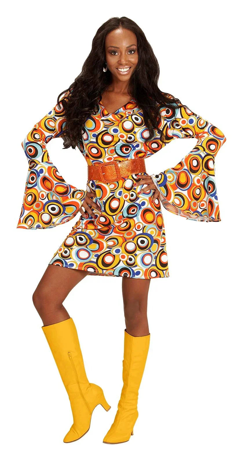 Disfraz Disco Años 70 Multicolor para Mujer Disco Widmann