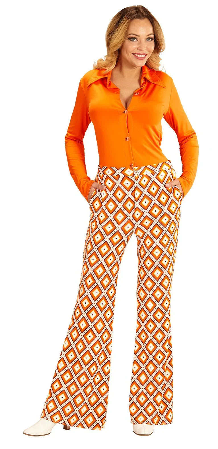 Pantalones de Campana Disco Años 70 para Mujer Disco Widmann