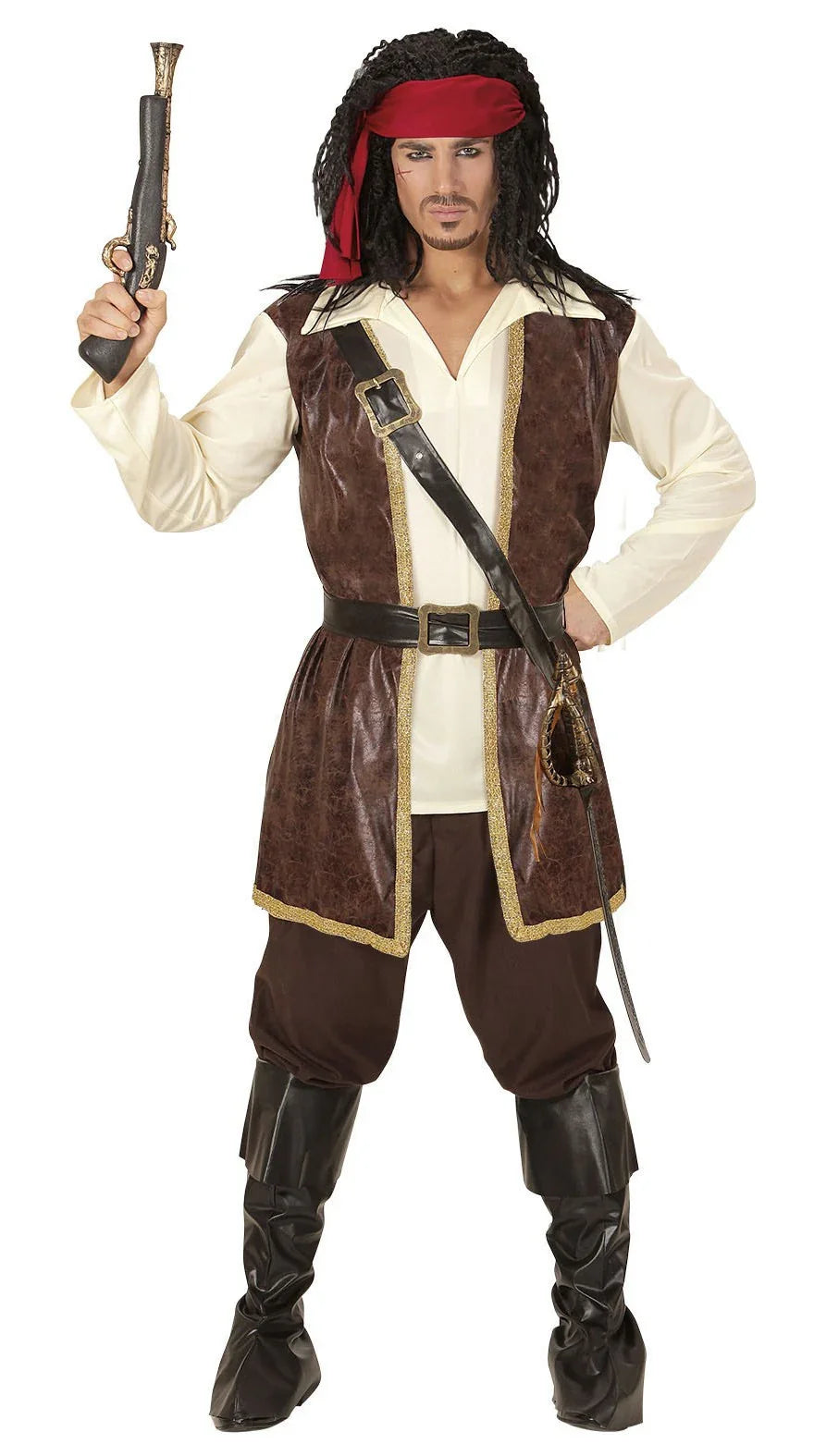 Disfraz de Pirata del Caribe Elegante para Hombre Pirata Widmann