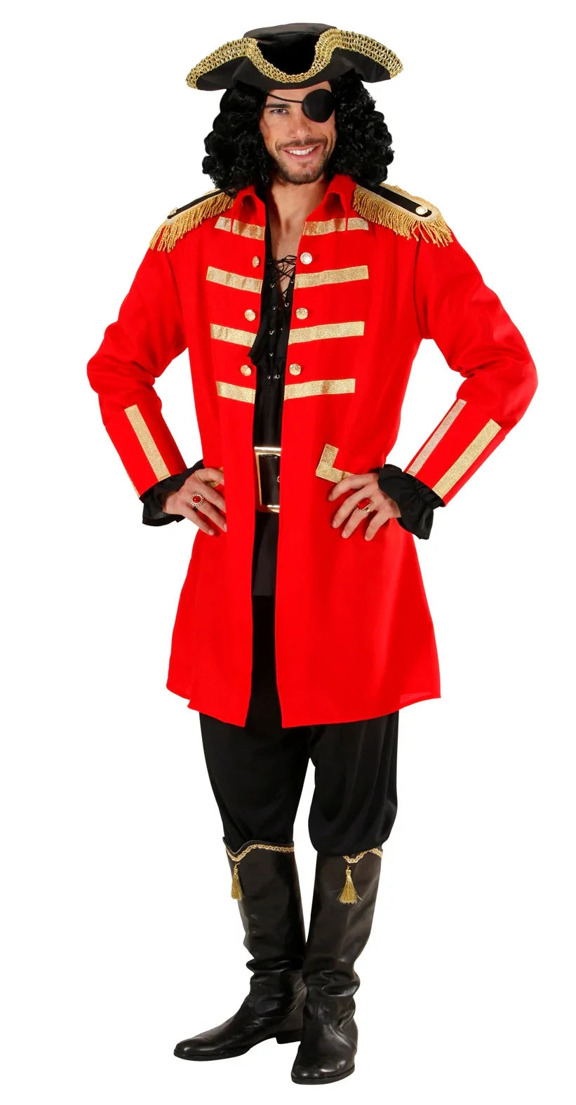 Disfraz de Capitán Pirata Rojo para Adulto Pirata Widmann