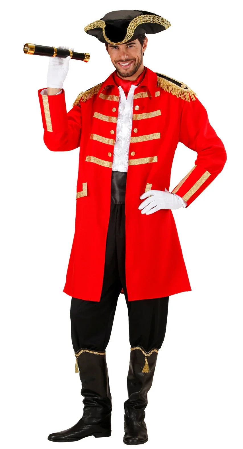 Disfraz de Capitán Pirata Rojo para Adulto Pirata Widmann