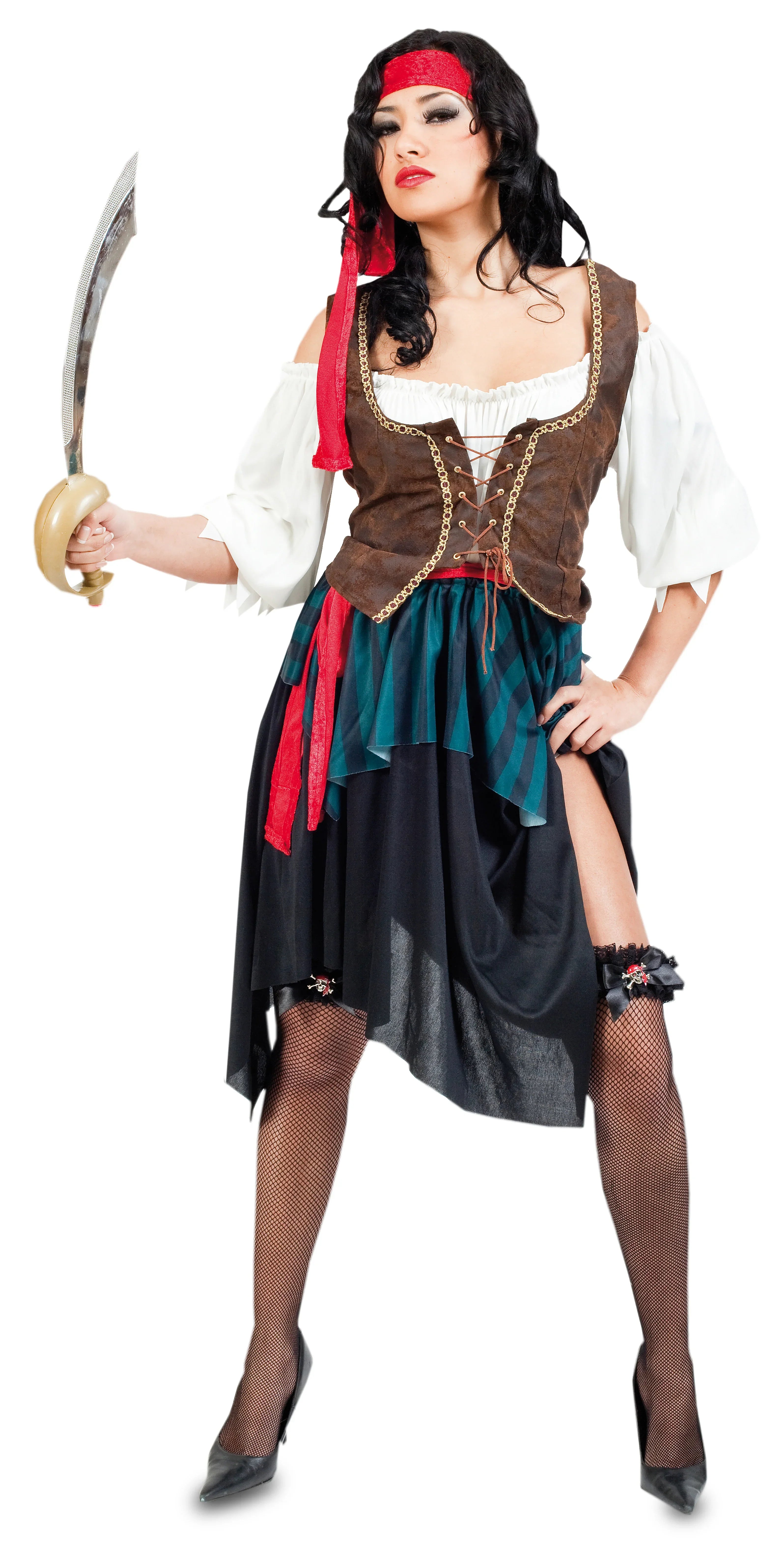 Disfraz de Pirata con Chaleco para Mujer Piratas EuroCarnavales