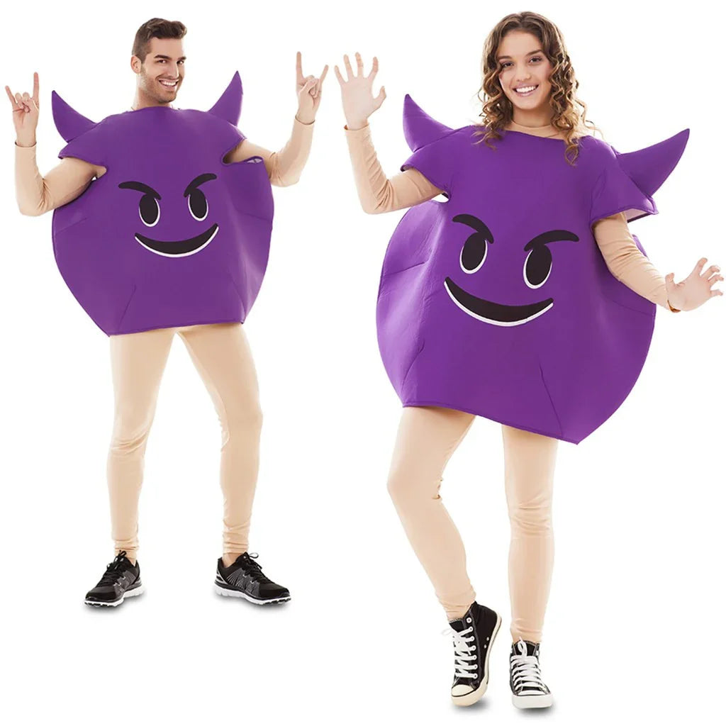 Disfraz de Emoticono de Diablo Morado para Adulto Emoticonos EuroCarnavales