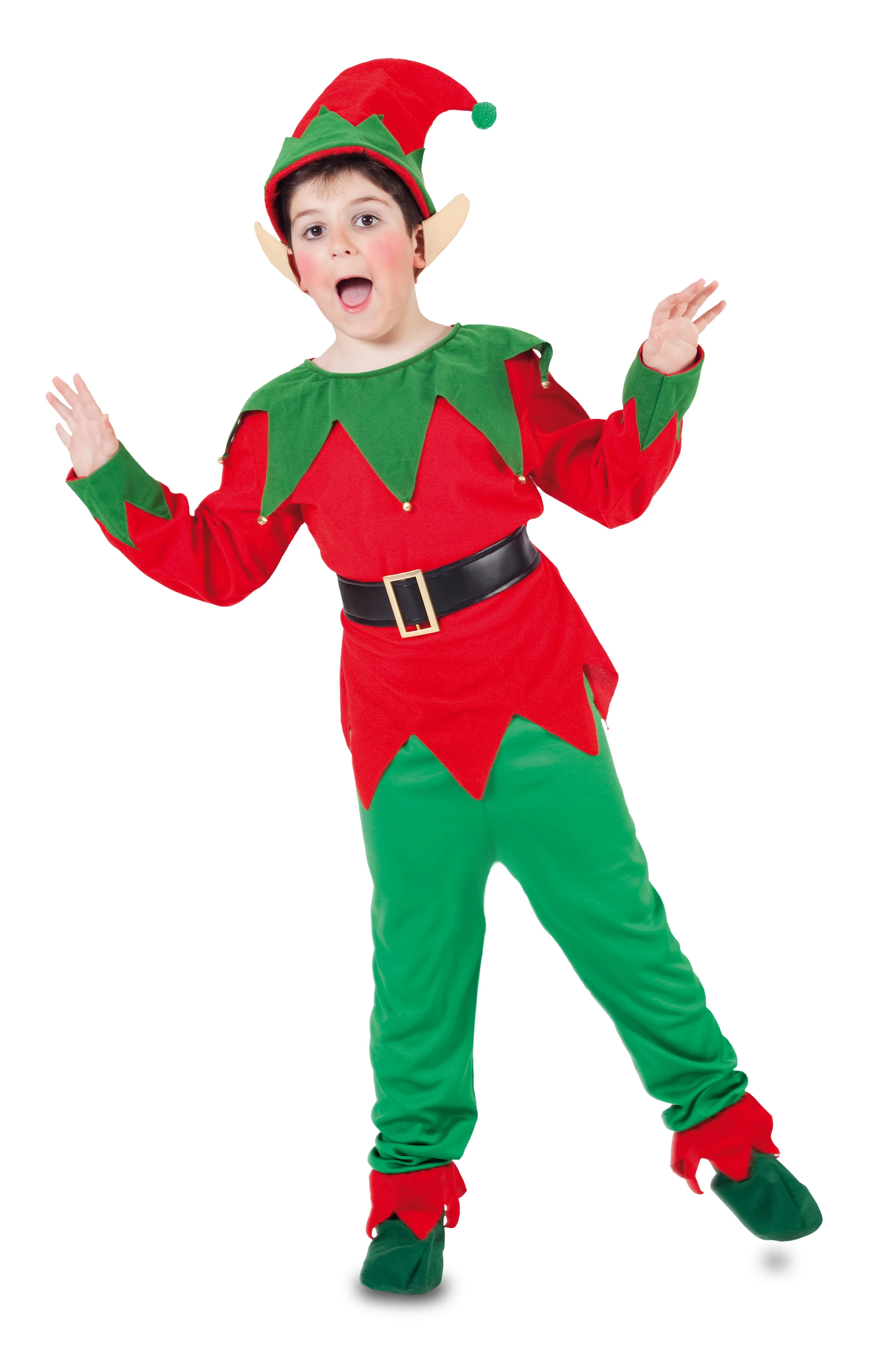 Disfraz de Elfo Navideño con Orejas para Niño Elfos Navideños EuroCarnavales