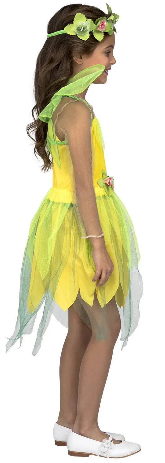 Disfraz de Hada Amarilla para Niña Duendes, Hadas y Elfos Viving