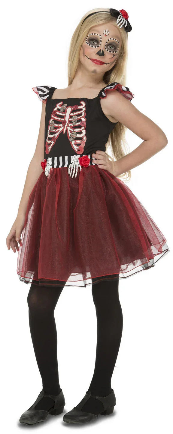 Disfraz de Catrina con Tutú para Niña Catrina Viving