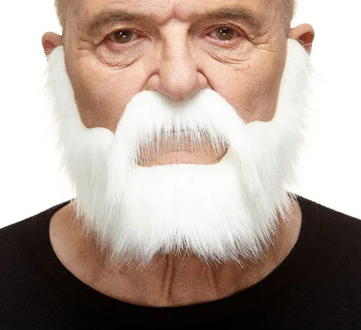 Barba Blanca Corta Lisa Barbas y Bigotes Viving