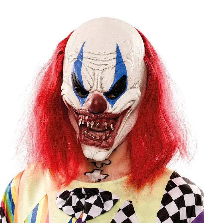 Máscara de Payaso Diabólico con Pelo Rojo Payasos Asesinos EuroCarnavales