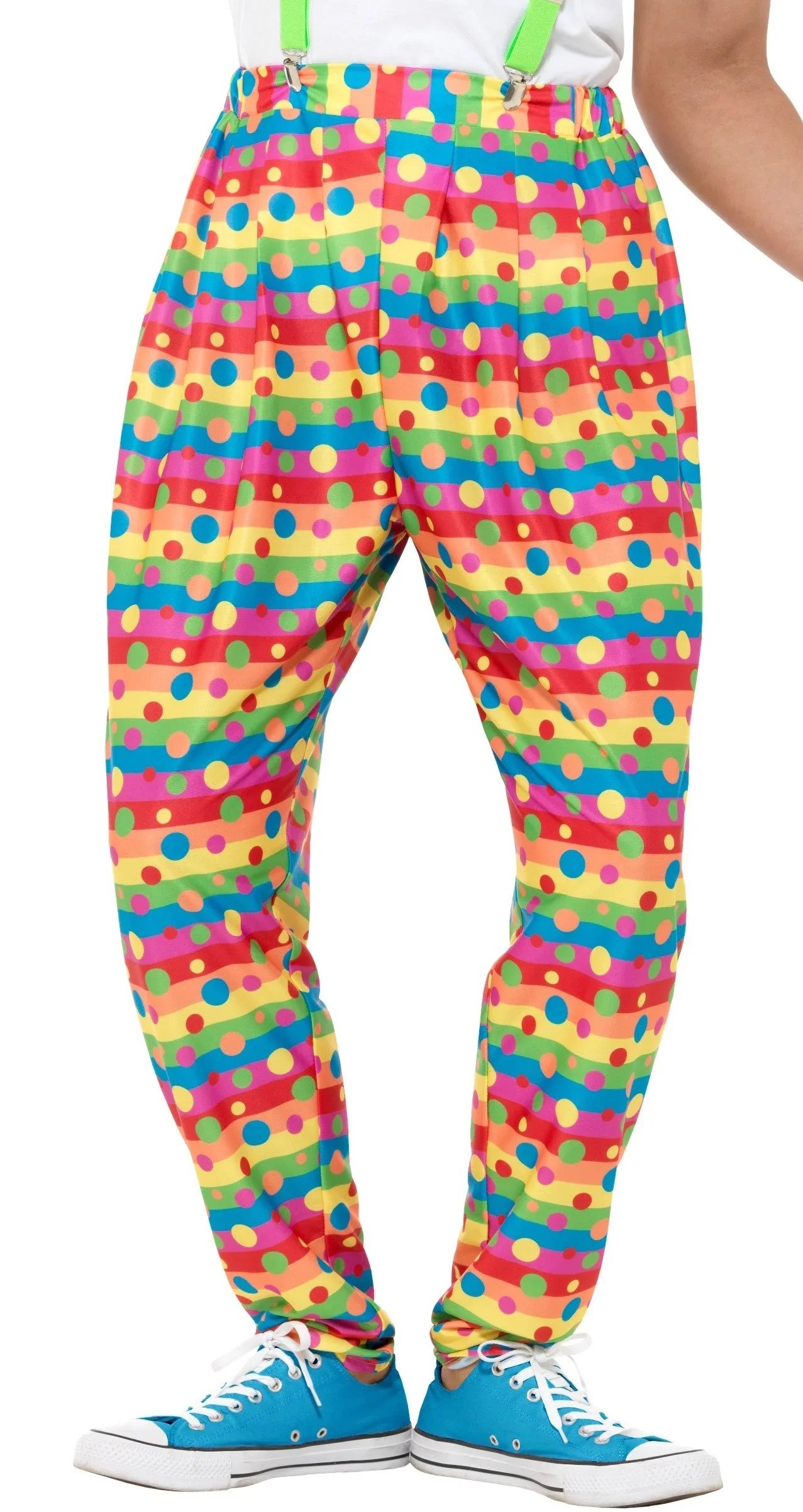 Pantalones de Payaso con Lunares y Rayas Multicolor Complementos Payasos Smiffys