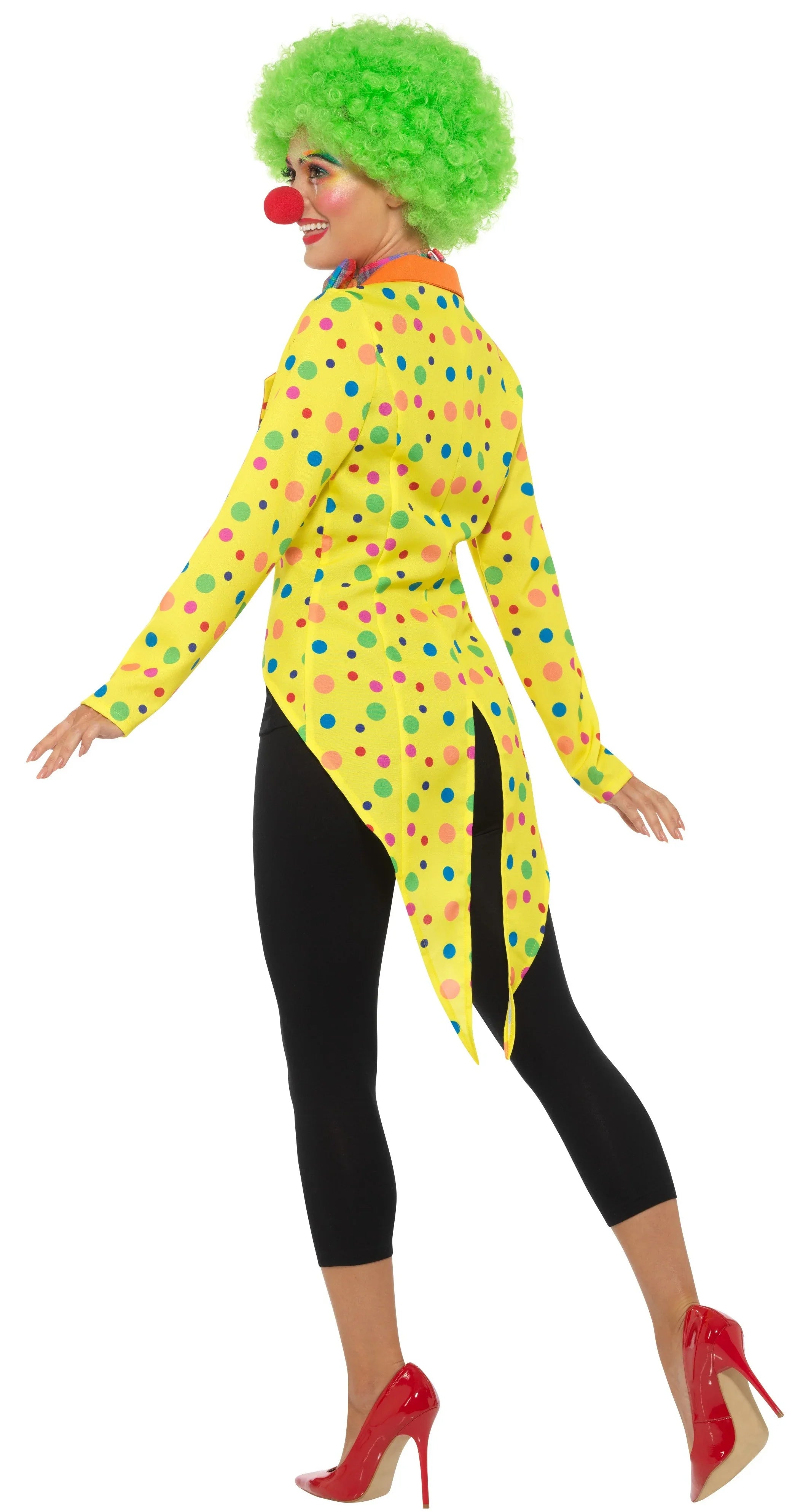 Chaqueta de Payaso Amarilla con Lunares para Mujer Complementos Payasos Smiffys