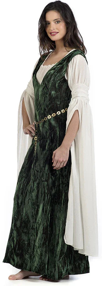 Disfraz de Dama Medieval Verde con Mangas Largas para Mujer Princesas y Damas Medievales Limit Sport