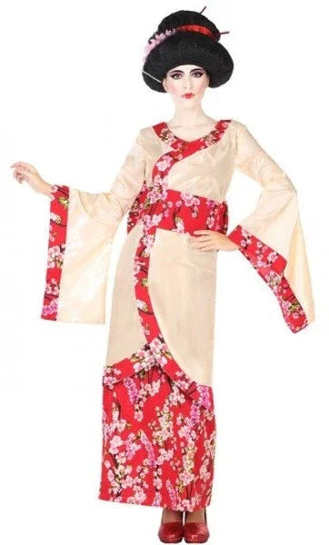 Disfraz de Geisha Japonesa con Flores para Mujer Geishas Atosa