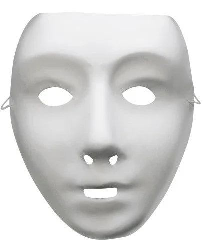 Careta Blanca Básica para Adulto Máscaras y Caretas Smiffys