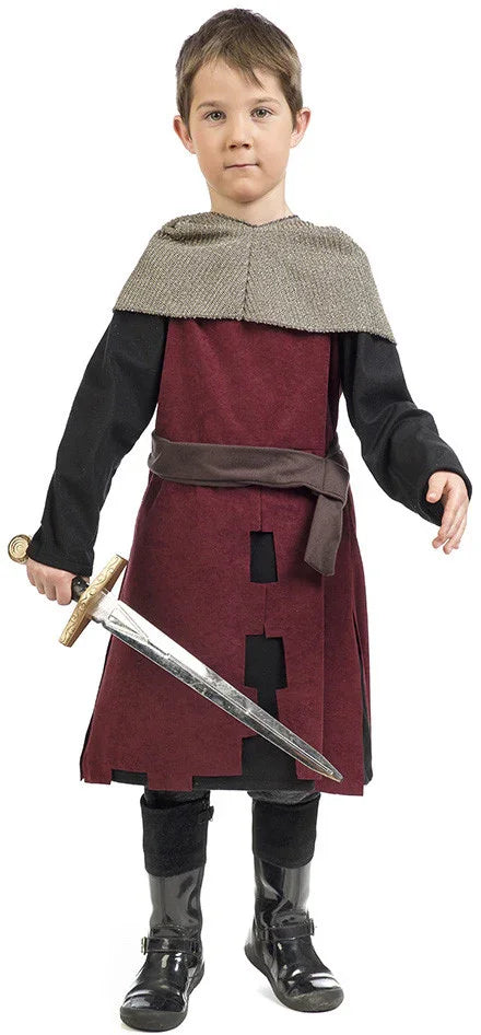 Disfraz de Caballero Medieval Granate para Niño Caballeros y Cruzados Medievales Limit Sport