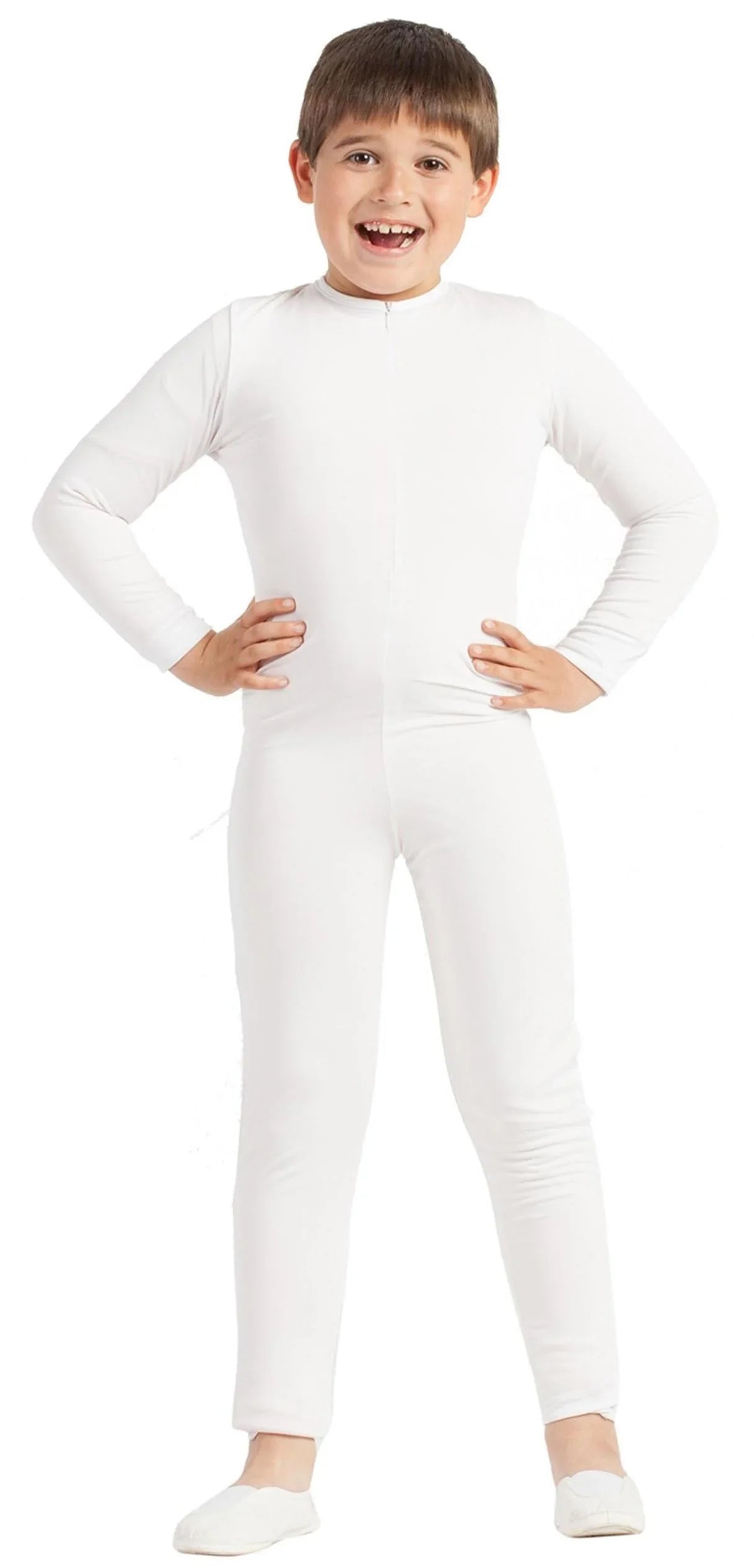 Malla Blanca de Cuerpo Entero Infantil Mallas y Maillots Kimokawaii