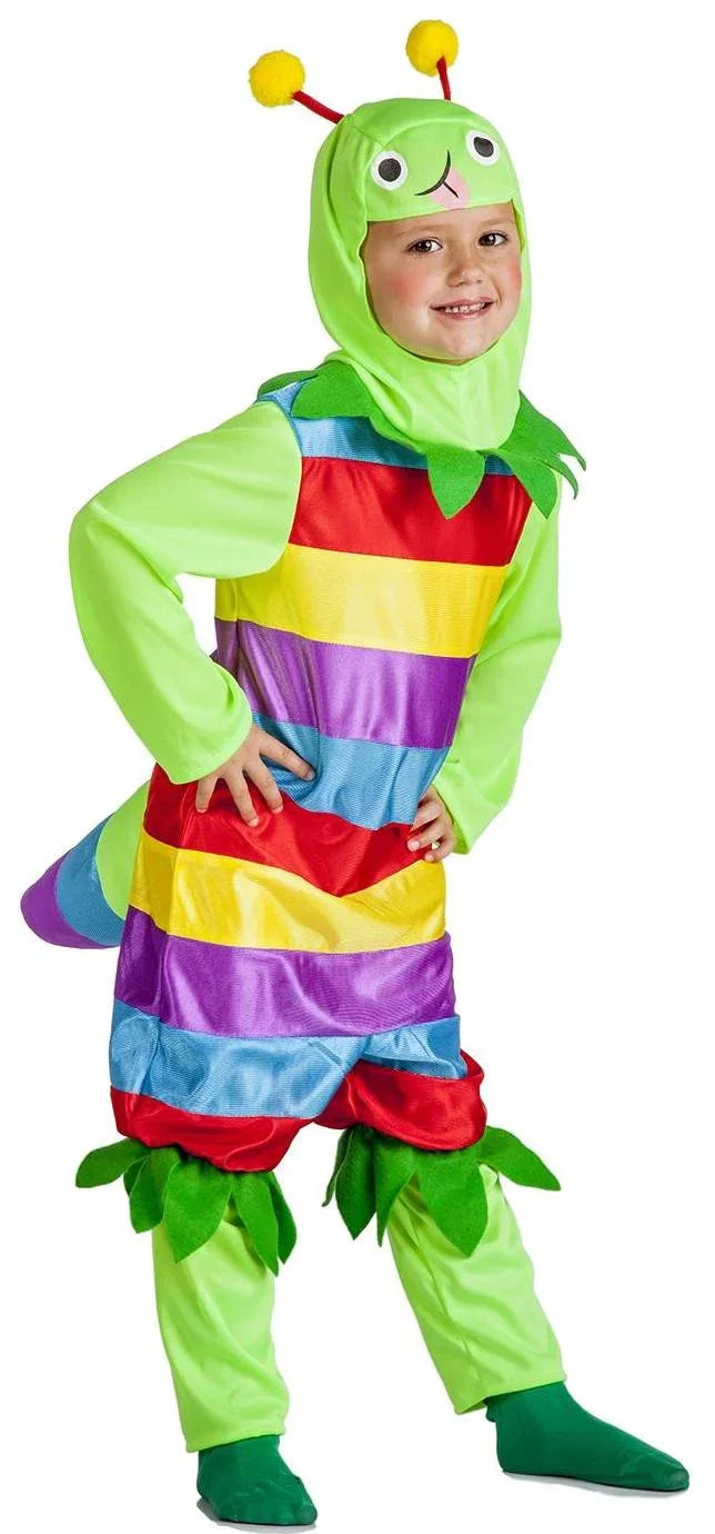 Disfraz de Gusano Colorido para Niño Animales Infantiles Kimokawaii