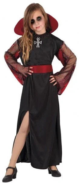 Disfraz de Vampiresa Negra para Niña Vampiros y vampiresas Atosa