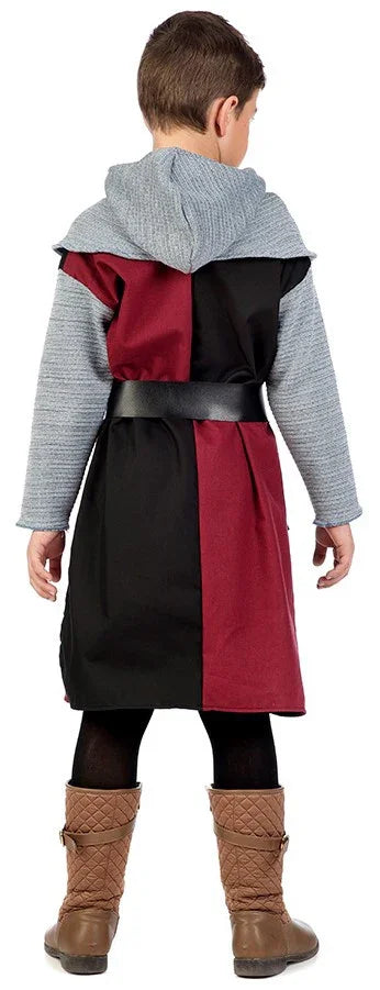 Disfraz de Caballero Cruzado Medieval Rojo Infantil Caballeros y Cruzados Medievales Limit Sport