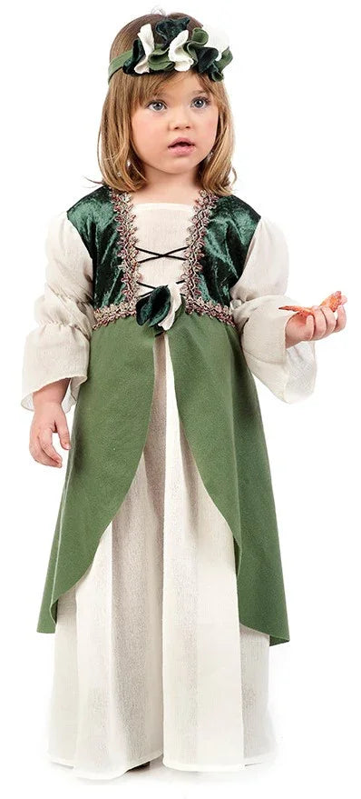 Disfraz de Clarisa Medieval Verde para Bebé Princesas y Damas Medievales Limit Sport