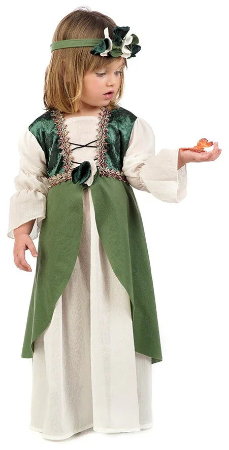 Disfraz de Clarisa Medieval Verde para Bebé Princesas y Damas Medievales Limit Sport