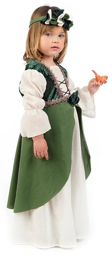Disfraz de Clarisa Medieval Verde para Bebé Princesas y Damas Medievales Limit Sport