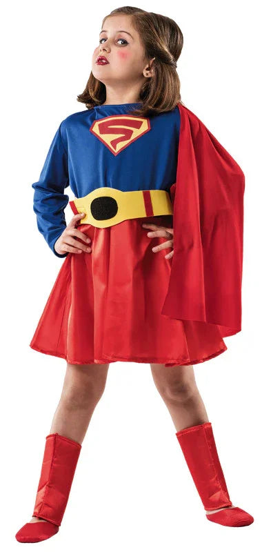 Disfraz de Super Niña Infantil Superman y Supergirl El Rey del Carnaval