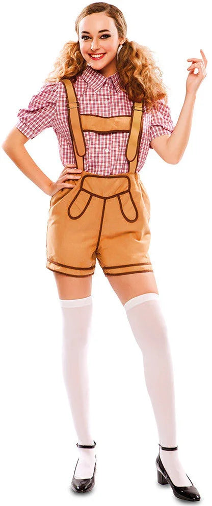 Disfraz de Tirolesa Marrón para Mujer Oktoberfest EuroCarnavales